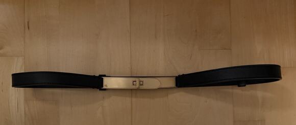 Ralph Lauren Black Turn lock Black Skinny Belt Leather XL main image 4